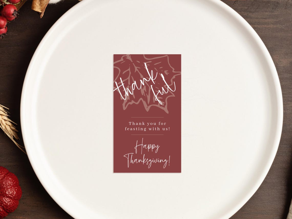 Thanksgiving Gift Tag Printable, Friendsgiving Gift Label Instant ...