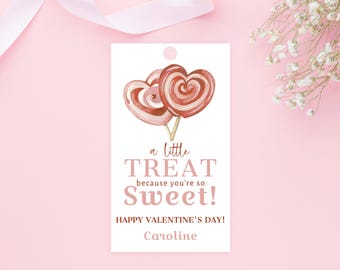 Valentines Day Gift Tag Template, Printable Valentines Gift Tag, Galentines Party Favor Tag, Happy Valentines Day Tag, Heart Gift Tag, #LVC