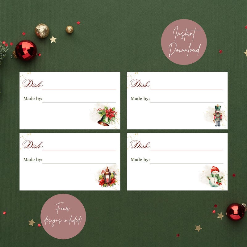 Potluck Labels Buffet Menu Tags - Etsy