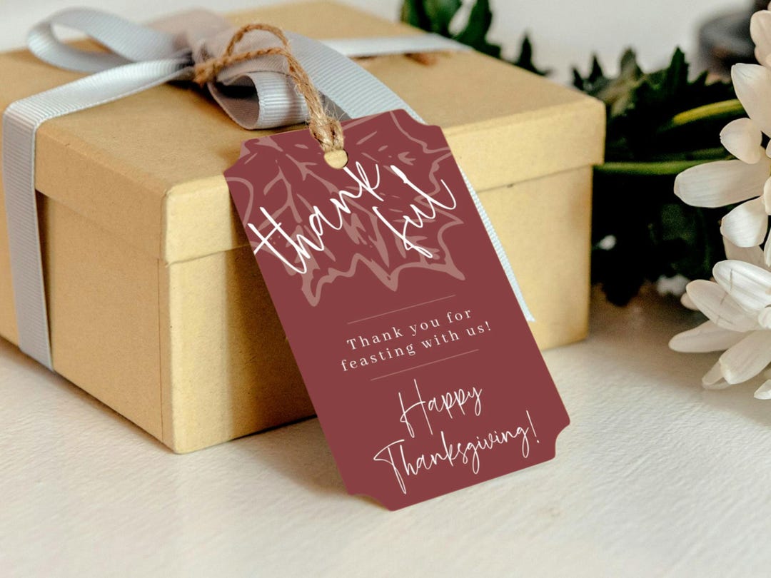 Thanksgiving Gift Tag Printable, Friendsgiving Gift Label Instant ...