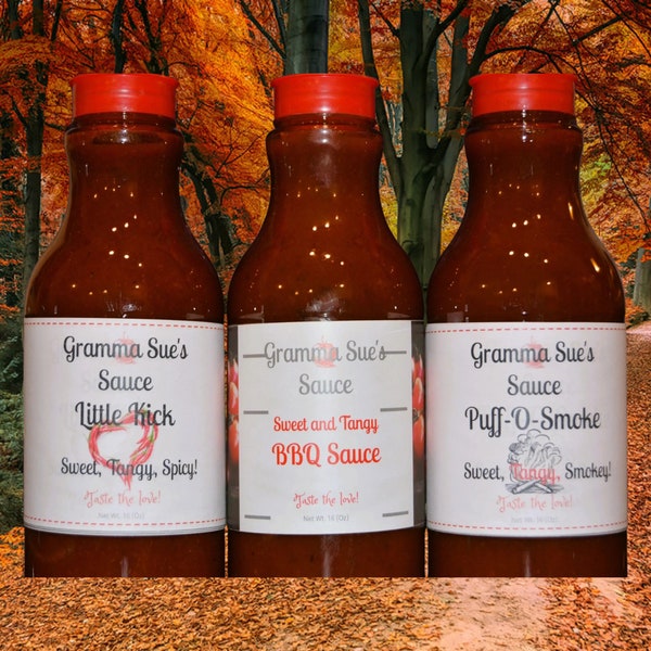 Gramma Sue's Sauces Gourmet BBQ Sauces are made for those who demand only the best for their BBQ needs