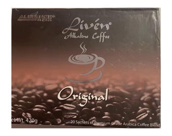 AIM GLOBAL Liven Alkaline Coffee (original, 5 Satchets) - Etsy