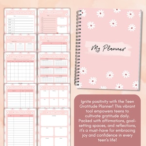 Kid&#39;s Gratitude Journal and Planner Bundle for Teen Girls
