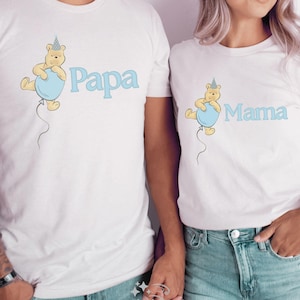 Custom Winnie The Pooh Matching Family Birthday Shirt Balloon 1st Birthday Outfit Pooh Bear First Birthday Shirt Pooh Mommy and Me Shirt Boy