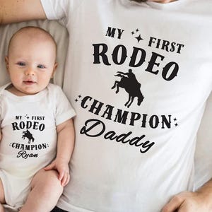 My First Rodeo Family Birthday Party Shirt Horse 1st Birthday Outfit Western First Birthday Shirt Cowboy Mommy and Me Shirt Rodeo Party Gift