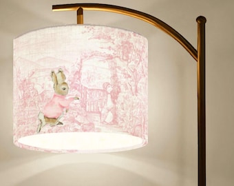 Pink Peter Rabbit Nursery Light Peter Rabbit Baby Shower Gift Girl New Mom Present Garden Floor Lamp Bunny Lighting Girly Kid Room Decor