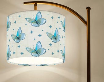 Blue Butterfly Nursery Light Girl Baby Shower Gift New Mom Present Insect Floor Lamp Lighting Bug  Kid Room Decor Story Time Nook Furnishing