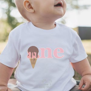 Eis Geburtstag Shirt Geburtstagsparty TShirt Eiscreme Party Erster Geburtstag Sweet One Geburtstag Tee Benutzerdefinierte Name Familie Passenden 1st Geburtstag