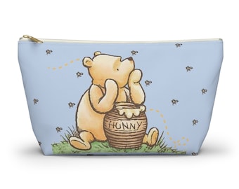Borsa fasciatoio Winnie the Pooh, organizer per neonati, regalo per baby shower, regalo per neomamma, decorazione per la cameretta del neonato con orsetto Pooh, pochette con cerniera.
