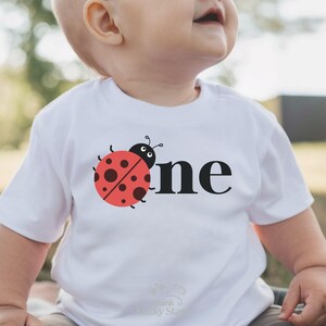 First Birthday Lady Bug Shirt Insect Summer Outfit Family Matching Party TShirt Little One Special Day Tee Mommy and Me Creepy Crawly Jumper