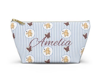 Personalisierte Winnie Puuh Windel Tasche Organizer Beutel Baby-Dusche-Geschenk Neue Mutter Geschenk Neue Baby Kinderzimmer Dekor Reißverschluss Zubehör Tasche