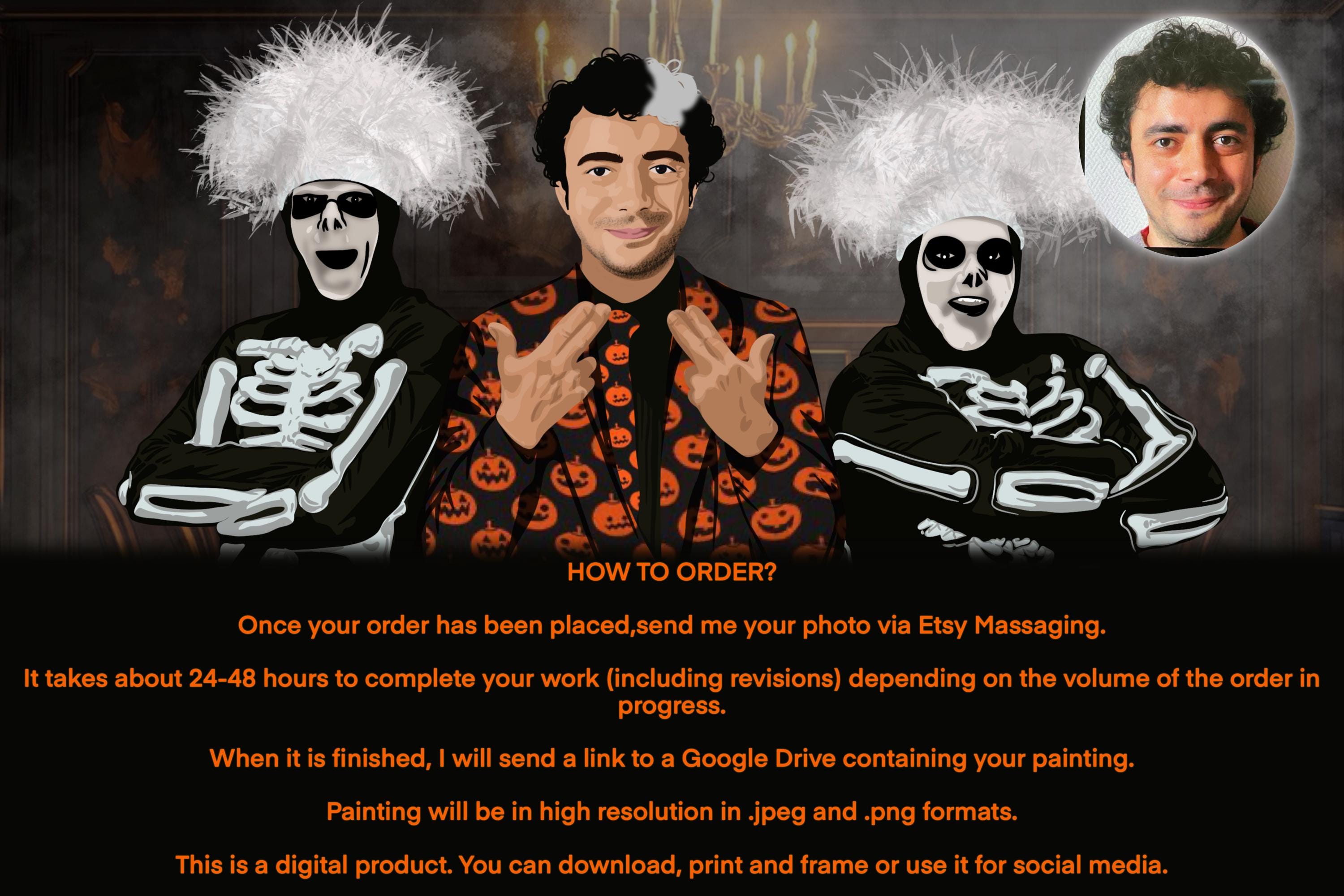 David S. Pumpkins Custom Portrait for One (digital Download) - Etsy