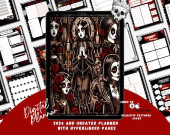 Goth Planner, Gothic Digital Planner, 2026 and Undated Digital Planner, Goodnotes Planner, Notability Planner, iPad Planner