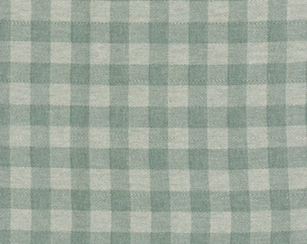Cotton fabric, woven fabric, checkered green, acufactum, 0.5 m