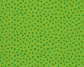 Westfalenstoffe Junge Linie grün, große Punkte Webware Baumwolle  0,5 m