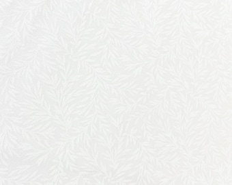 Westfalenstoffe Kyoto leaves white/white cotton print fabric