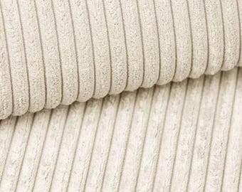 Cord fabric light beige - velvet cord - wide cord
