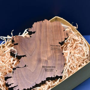 Personalisierte Solid Hartholz Karte von Irland | Irisches graviertes Geschenk | Irisches Wanddekor