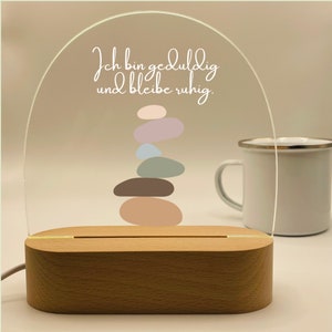 Nachtlicht Boho, Affirmation, Nachttischlampe mit Spruch Acryl, gemütliches Licht Affirmation, Lampe Selbstliebe, Geschenk Teenie