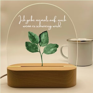 Nachtlicht Affirmation, Nachttischlampe mit Spruch Acryl, gemütliches Licht Affirmation, Lampe Selbstliebe, Geschenk Teenie Motivation