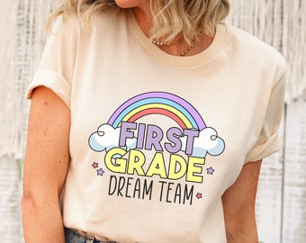Eerste klas Dream Team leraar shirt, eerste klas leraar shirt, 1e klas leraar shirt, 1e klas bemanning, eerste klas team tshirt cadeau