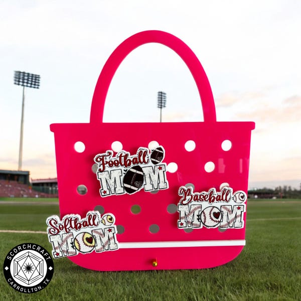 Softball Mom Charm Bogg Bag Etsy