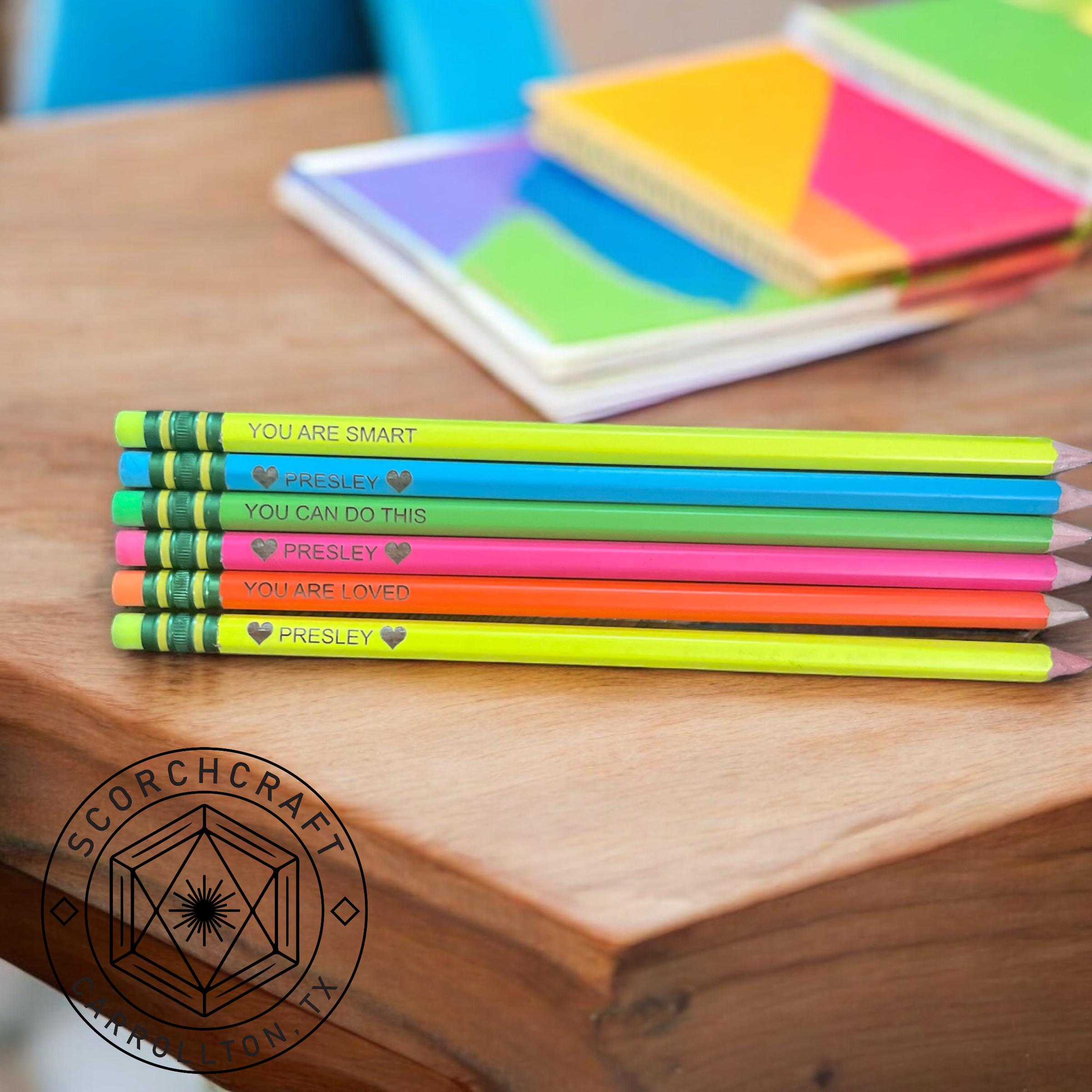 Personalized Pencils | Engraved Pencils | Back to School | 12 Pack ...