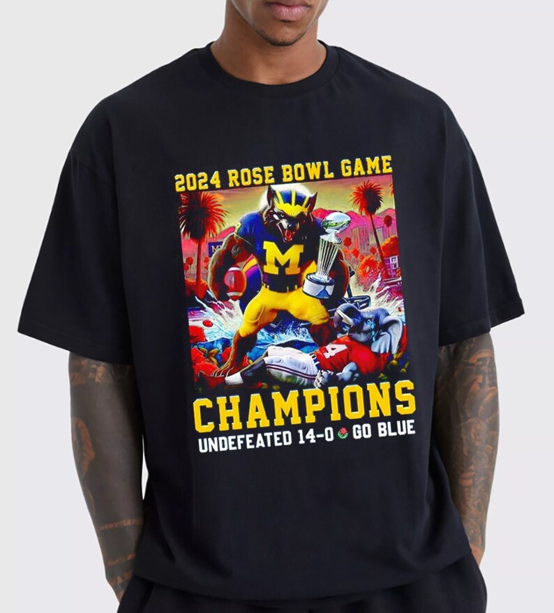 Michigan Rose Bowl Sweatshirt 2025, Trendy Michigan Champions Tshirt
