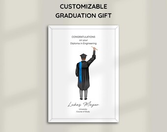 Regalo personalizado, hombre, soltero, maestro, estudio, graduación, examen aprobado, felicidades