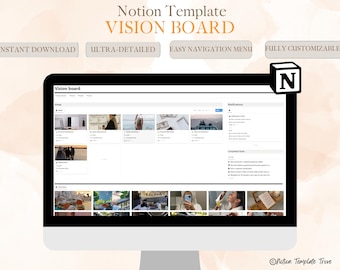 Notion Vision Board, 2025 Vision Board, Goal Setting Planner, Vision Board Notion Template, Digital Vision Board, 2025 Notion Life Dashboard