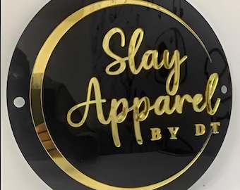 3D Round Business Logo Sign | Custom Acrylic Business Sign | Salon Decor | Office Storefront | Wall Sign | Salon Sign | FREE SHIPPING
