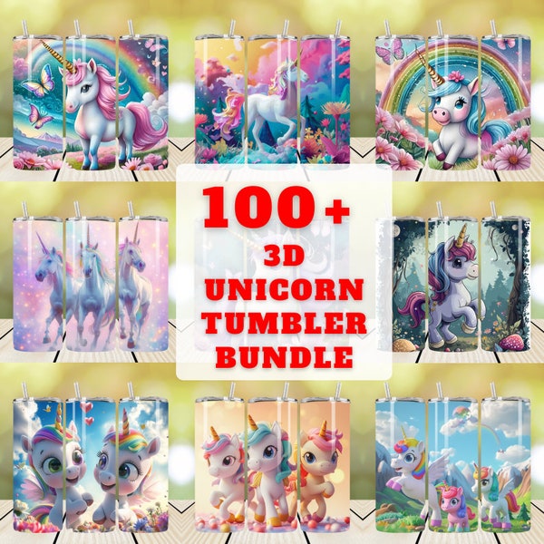 100+ 3D Unicorn Tumbler Wrap Bundle, 40 oz Tumbler Wrap, Skinny Horse Tumbler Wraps Tumbler png, Best Seller, Instant Download