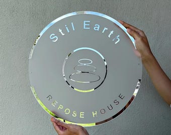 3d custom acrylic business sign, Custom name sign, round acrylic sign, business logo sign