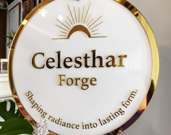 Custom Business Acrylic Sign | Custom Logo Sign | Welcome Sign | Salon Sign