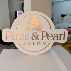 Custom Acrylic Business Sign | Custom 3D Logo Sign | Personalized Salon Sign | Name Sign | Custom Acrylic Wall Sign | Wall Decor