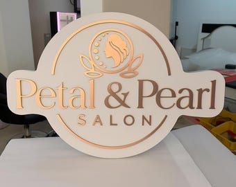 Custom Acrylic Business Sign | Custom 3D Logo Sign | Personalized Salon Sign | Name Sign | Custom Acrylic Wall Sign | Wall Decor