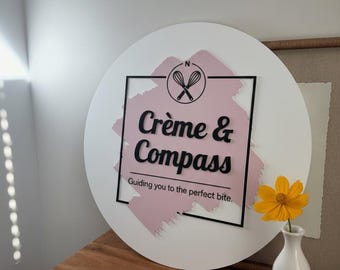 Welcome Sign | Custom Logo SIgn | Acrylic Business Sign | Salon Sign