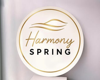 3D Custom Acrylic Business Sign | Acrylic Logo Sign | Round Acrylic Sign | Business Logo Sign | Acrylic Business Sign