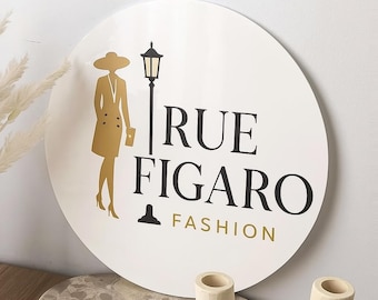 Letrero acrílico personalizado, letrero con logotipo comercial personalizado, decoración de pared moderna para oficina, escaparate y placa de identificación, letrero acrílico de bienvenida y pared.