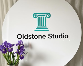 Acrylic Business Sign | Custom Welcome Sign | Wedding Sign | Acrylic Logo Sign