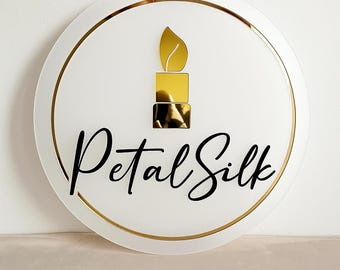 Custom Acrylic Business Sign, Round Acrylic Logo Sign, Business Logo Sign, Acrylic Bar Sign, Small Business Signs
