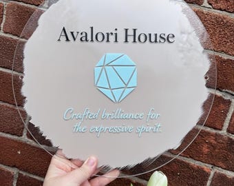 Acrylic Business Logo Sign | Custom Logo Sign | Wedding Sign | Reception Sign
