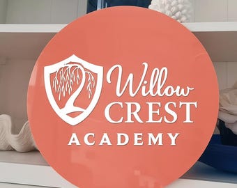 Acrylic Business Logo Sign, Round Acrylic Logo Sign, Custom Acrylic Business Sign, Business Logo Sign, Salon Sign, Sign for Small Business