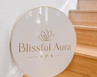Custom Acrylic Business Sign | Acrylic Business Office Door Signage | Salon Decor | Reception Sign