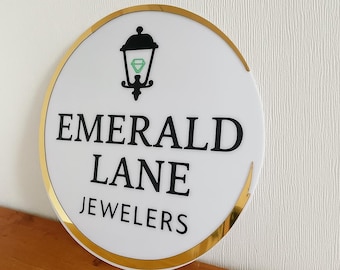 Aangepast bedrijfslogo met logo - 3D acryl logobord voor kleine bedrijven | Gepersonaliseerde naambordje | Aangepast logo-ontwerp en wanddecoratie