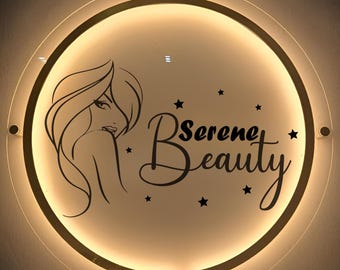 Custom Backlit Sign, Business Logo Sign, Personalized Acrylic Logo, Led Sign, Light Up Sign, Small Business