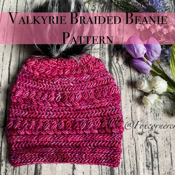 Valkyrie Braided Beanie PDF Crochet Pattern