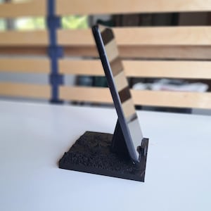 Soporte para teléfono impreso en 3D con mapa topográfico / Soporte minimalista para amantes de la naturaleza y los viajes / Gran Cañón, Alpes, Fuji