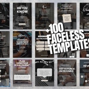 100+ Faceless Instagram Templates for Canva, Customizable Quotes and Stories