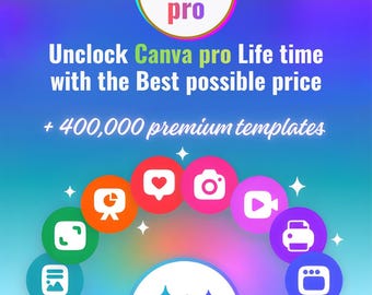 Canva Pro Lifetime Access | E-Mail invitation (instent Delivery)